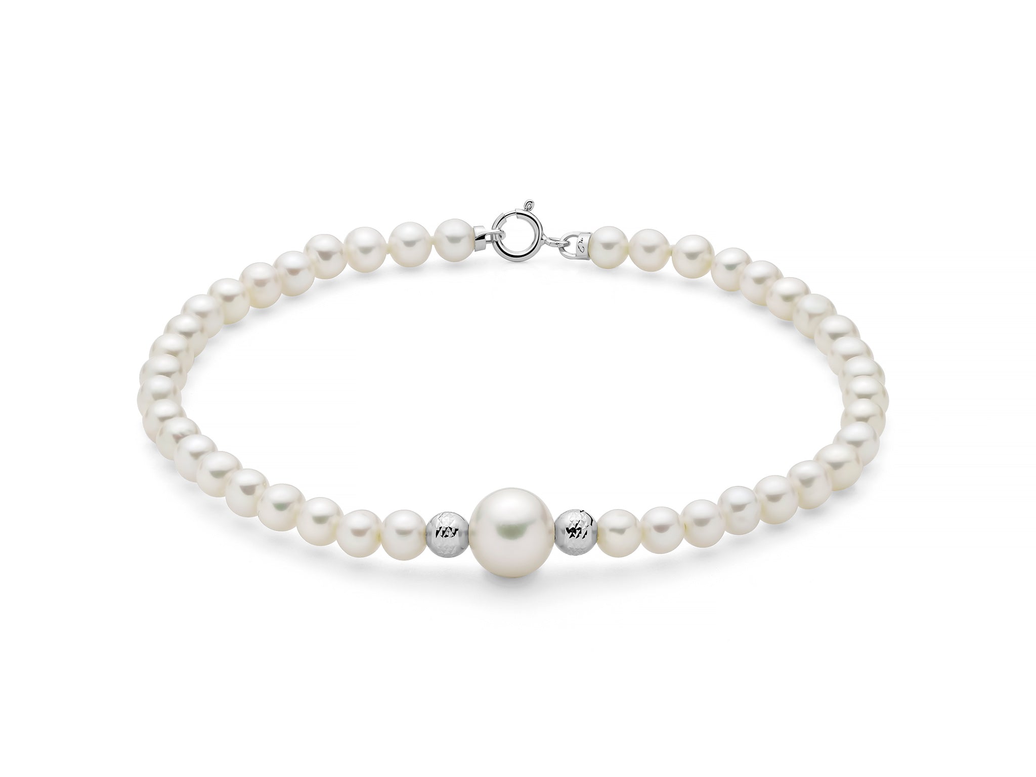 Bracciale Donna Miluna Perle Con 2 Inserti In Oro Bianco  PBR3714